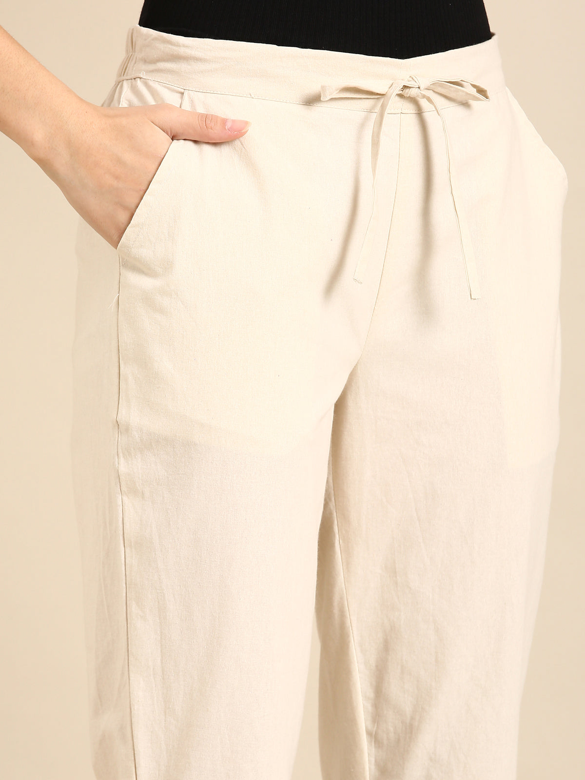 Kiran Embroidered Beige Pant