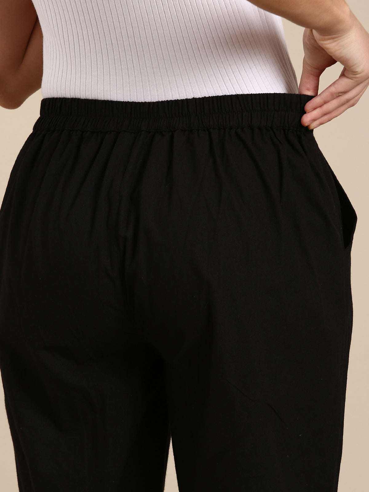 Black Basic Pants