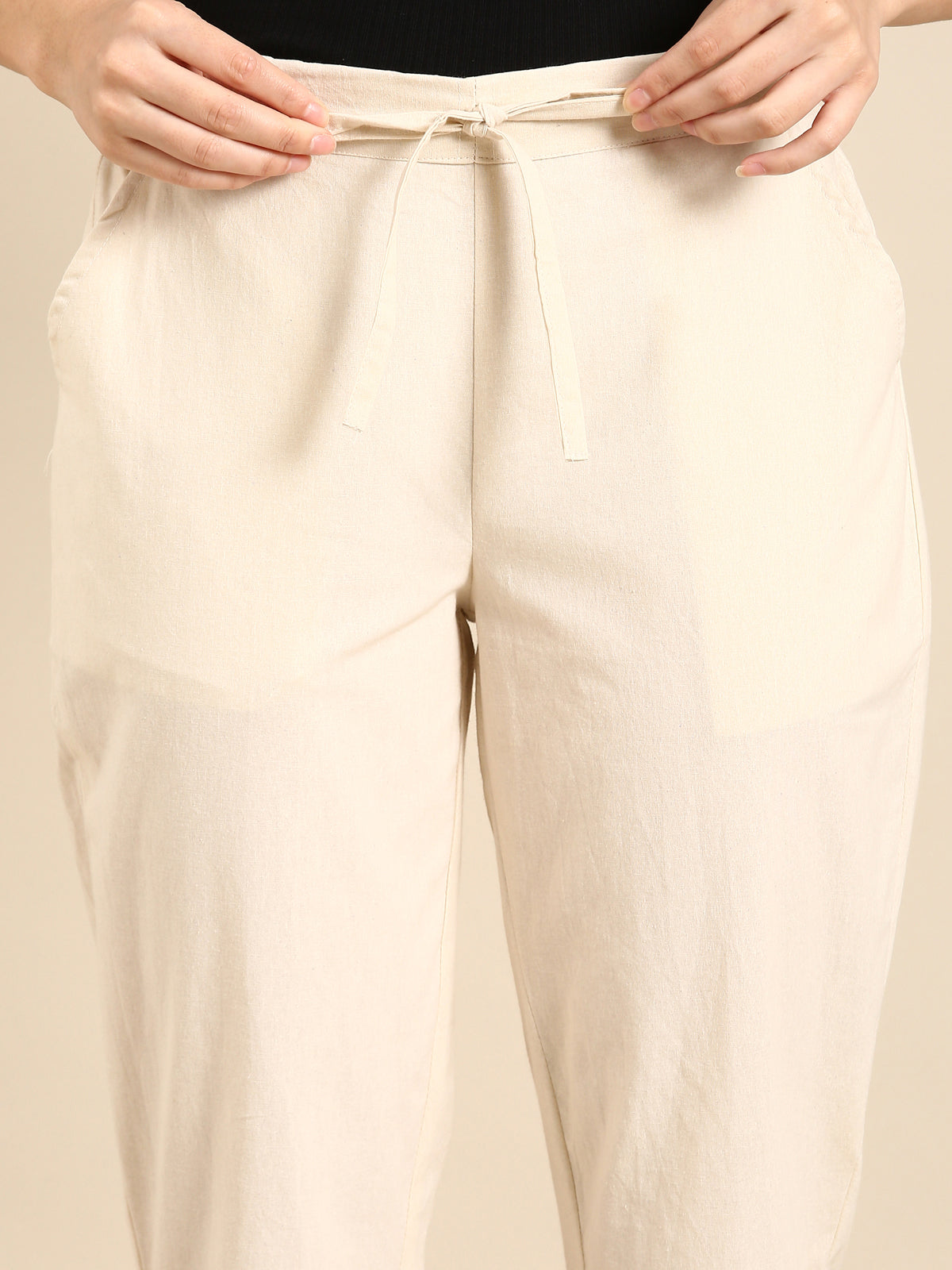 Kiran Embroidered Beige Pant