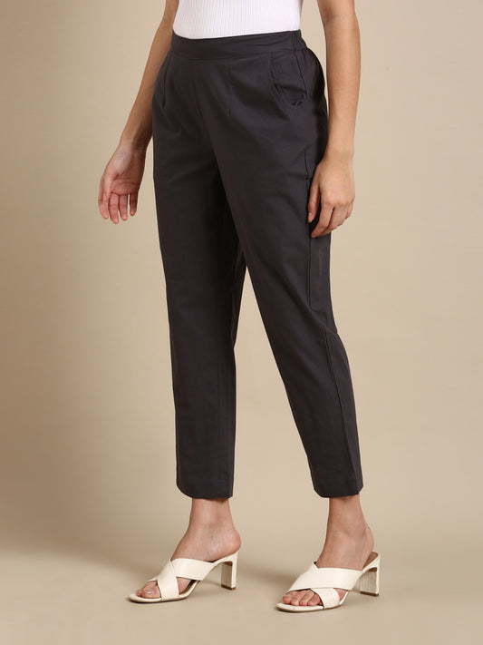 Dark Grey Basic Pants