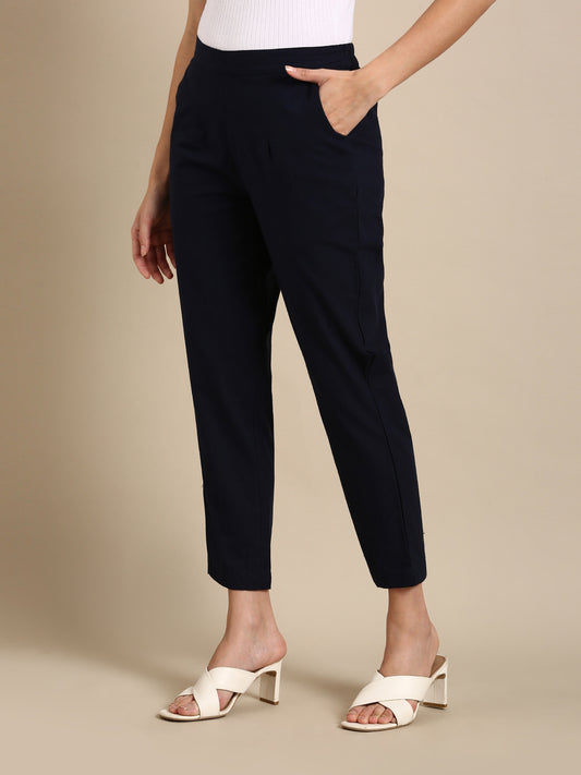 Navy Blue Basic Pants
