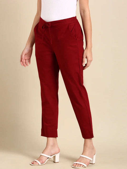 Maroon Classic Pants