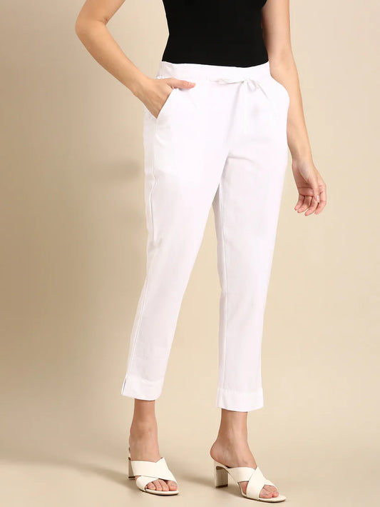 White Classic Pants