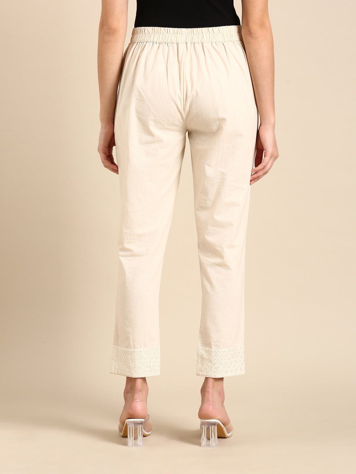 Kiran Embroidered Beige Pant