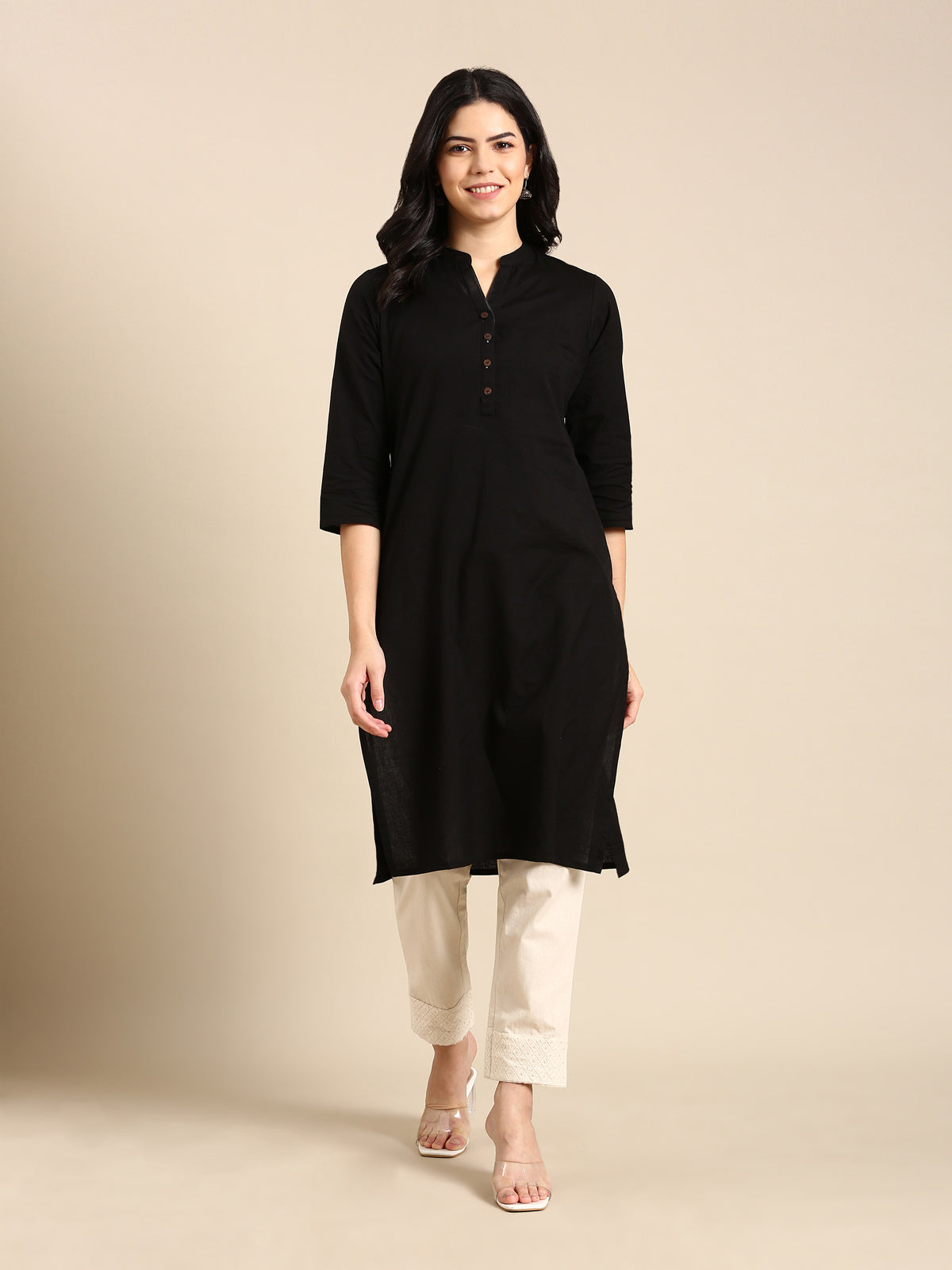 Kiran Embroidered Beige Pant