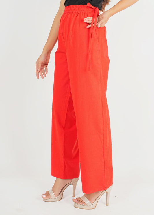 Bright Red Parallel Pant