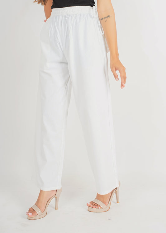 White Parallel Pant