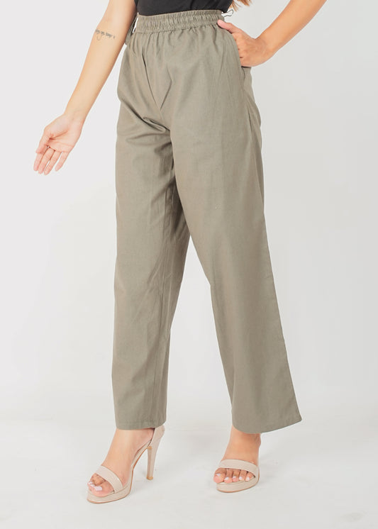 Khaki Green Parallel Pant
