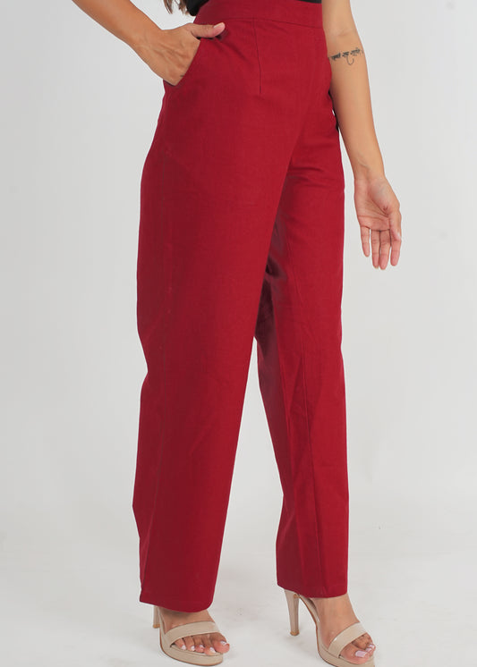Red Parallel Pant