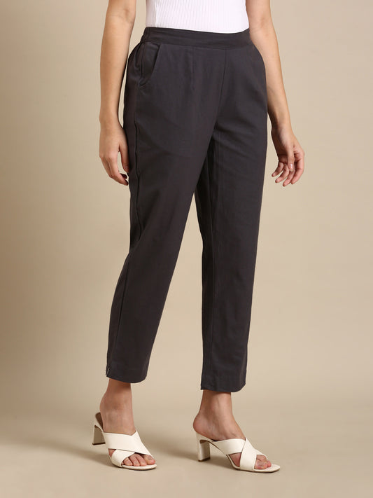 Dark Grey Basic Pants