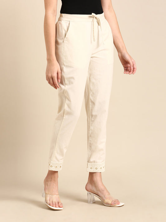 Surbhi Embroidered Beige Pant