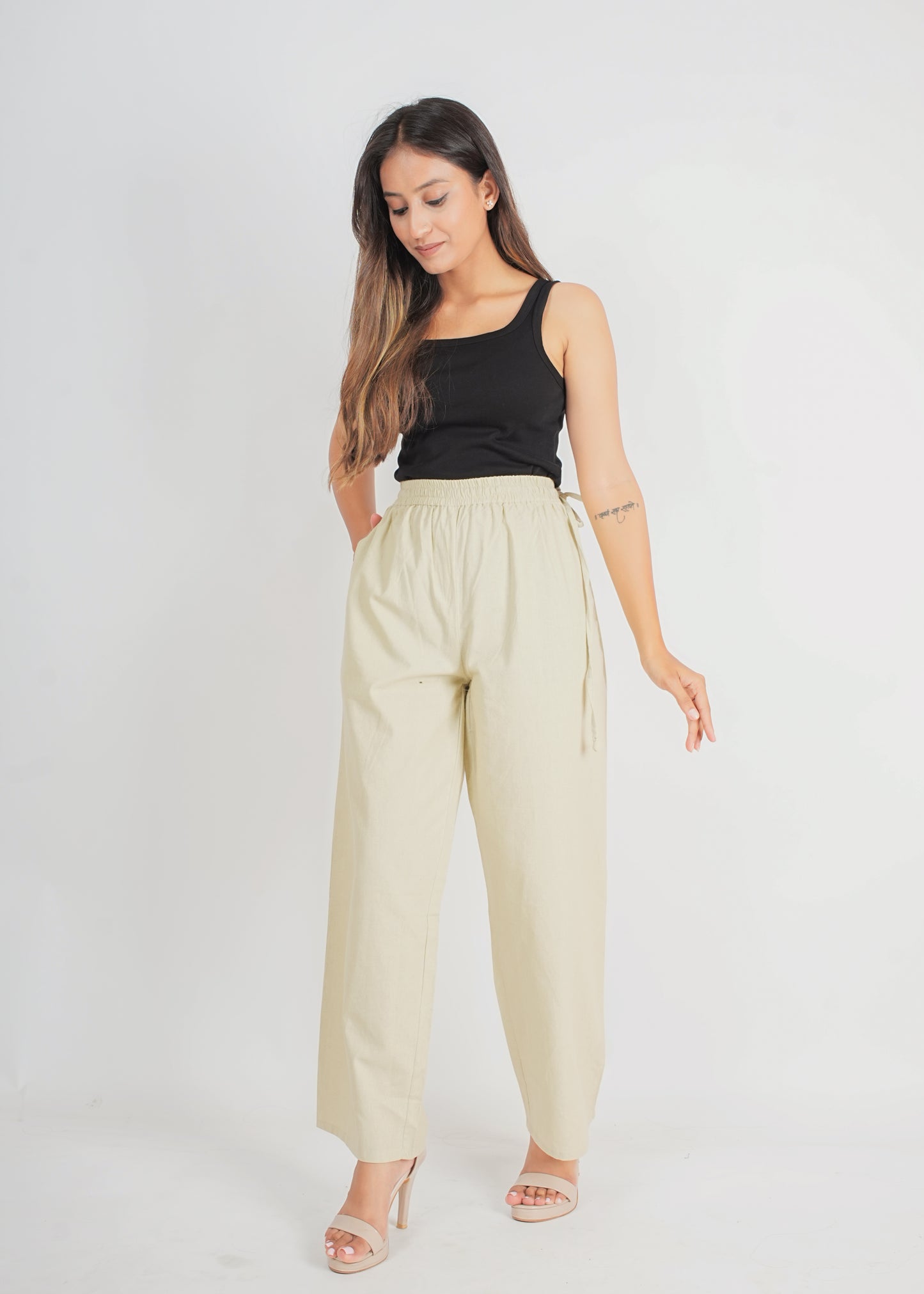Beige Parallel Pant