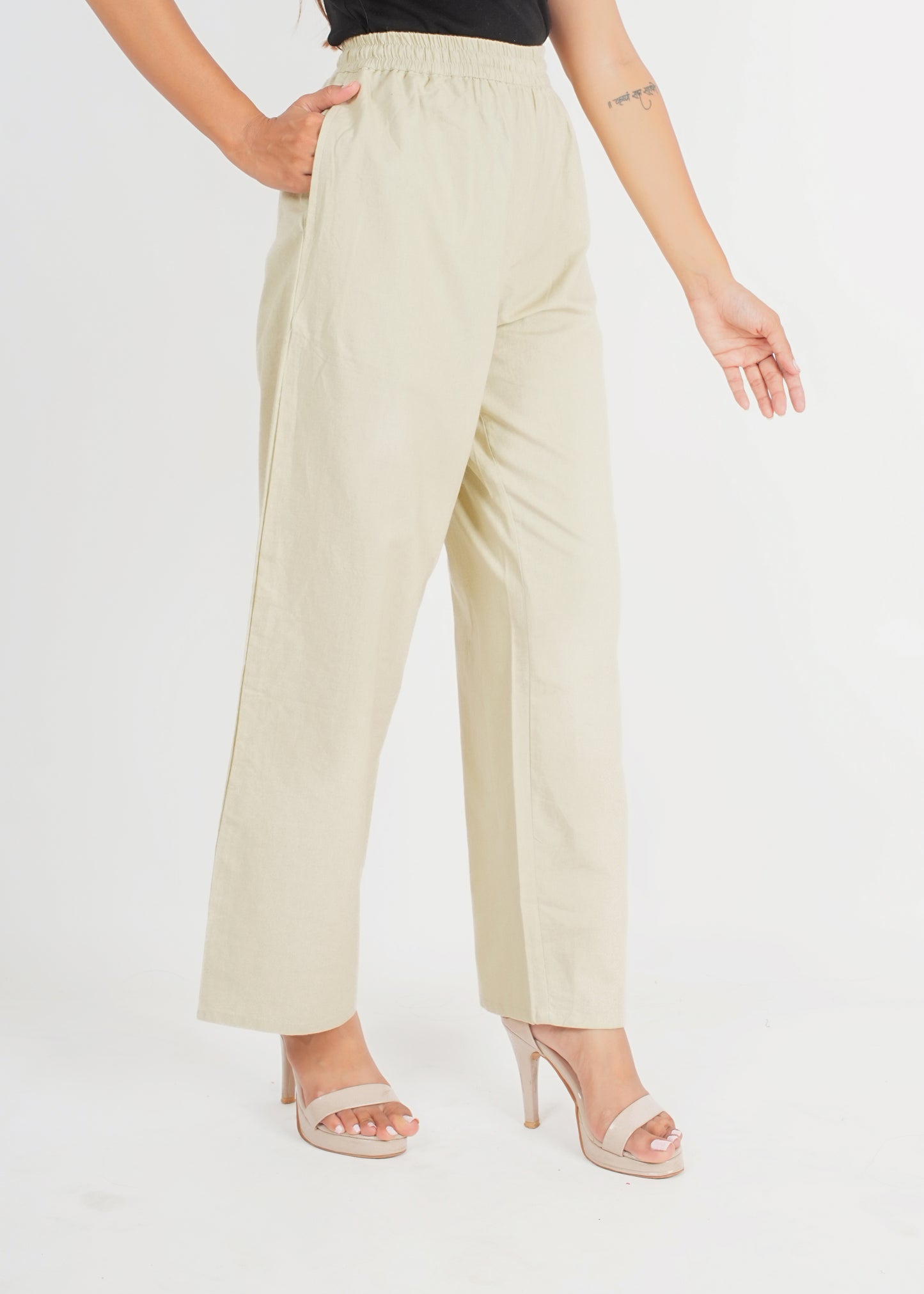 Beige Parallel Pant
