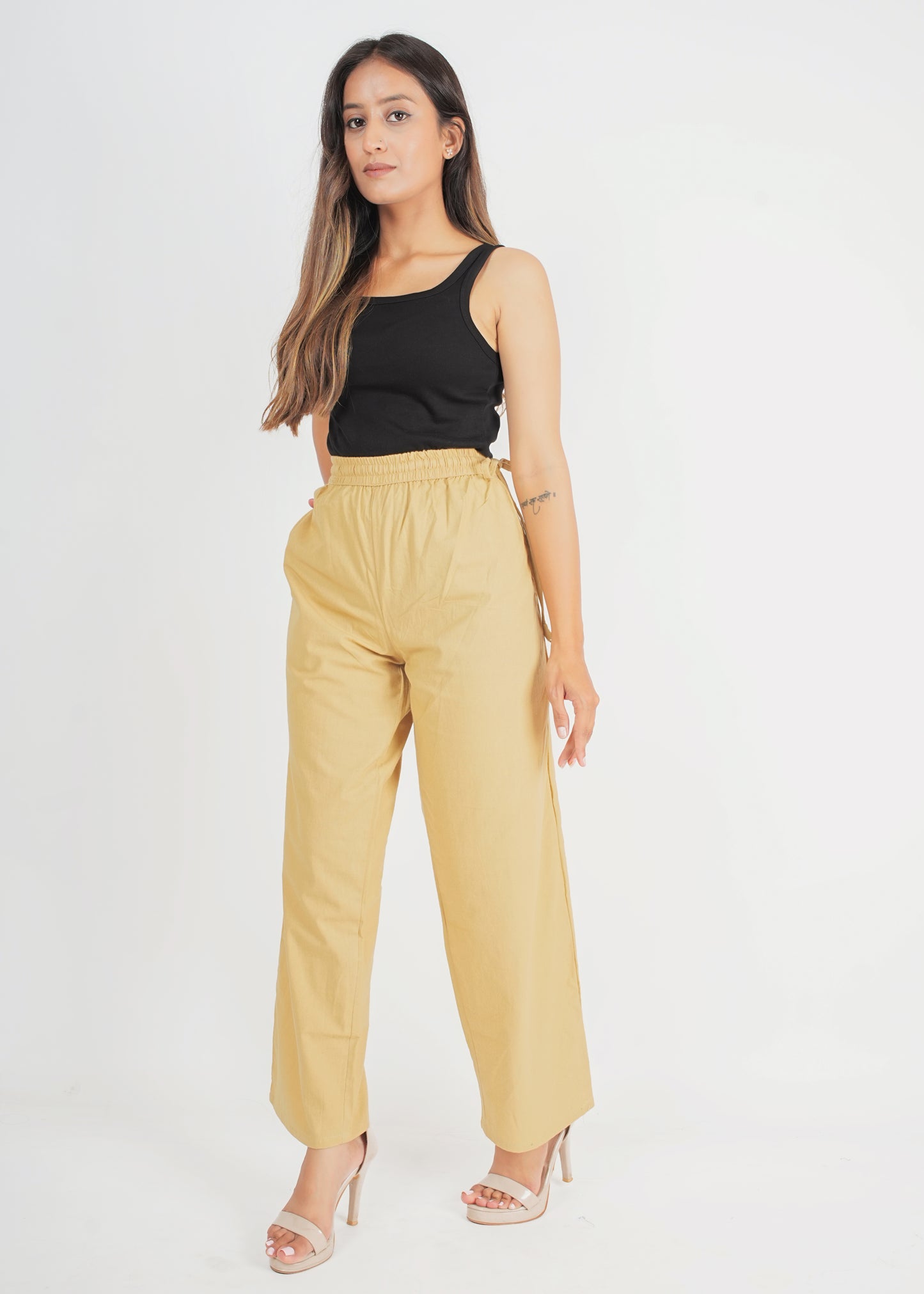 Golden Beige Parallel Pant