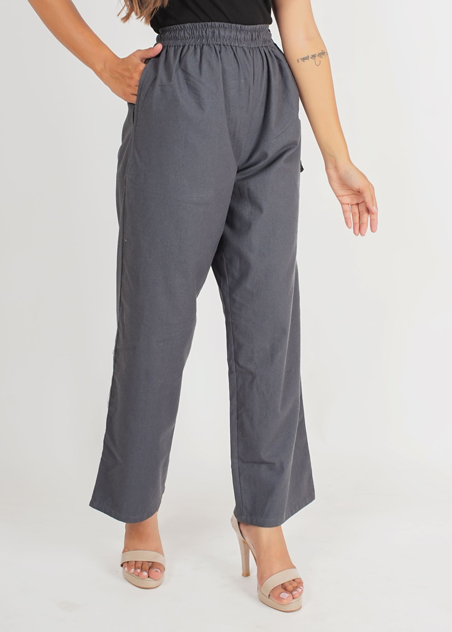 Charcoal Grey Parallel Pant