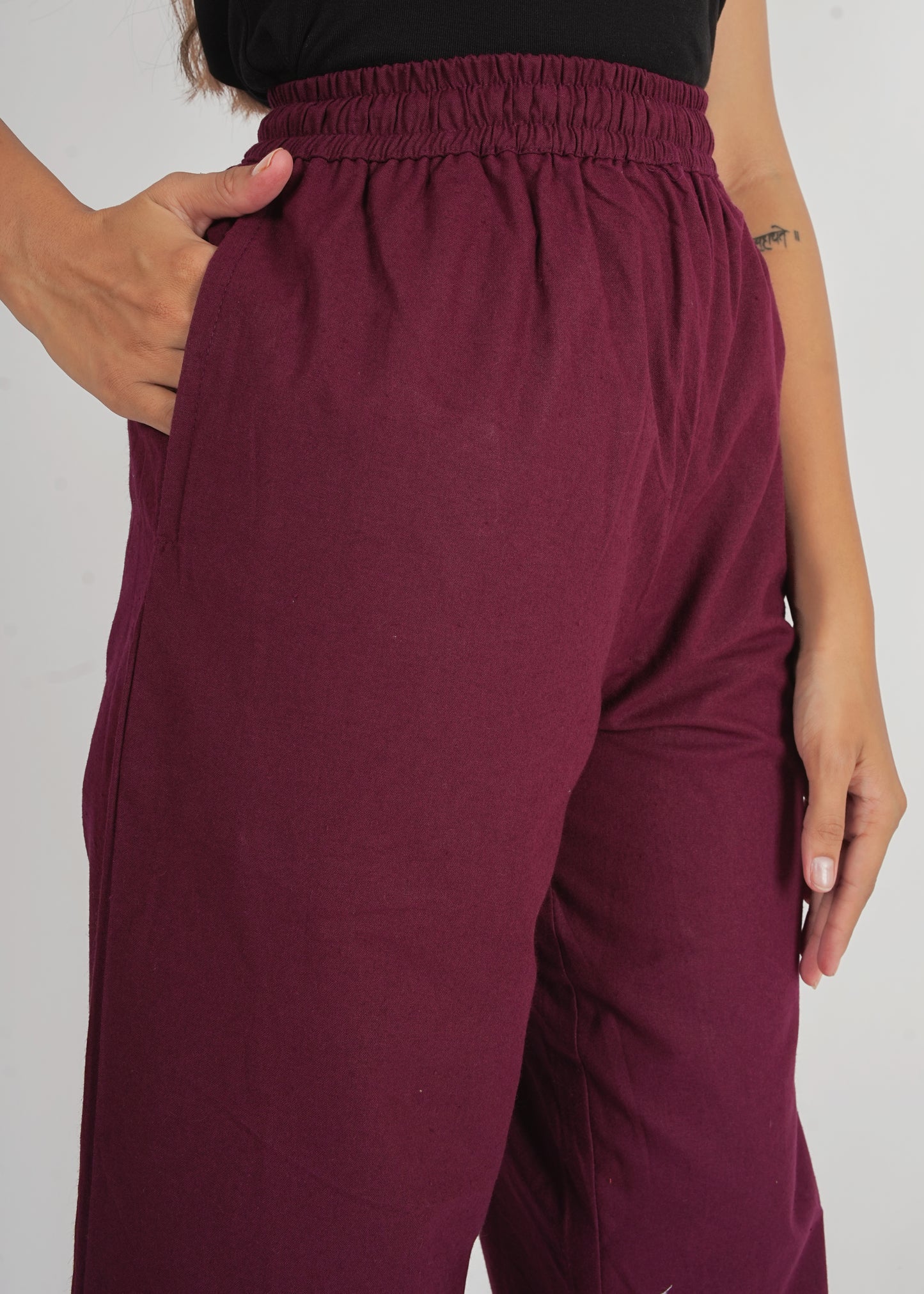 Wine Parallel Pant